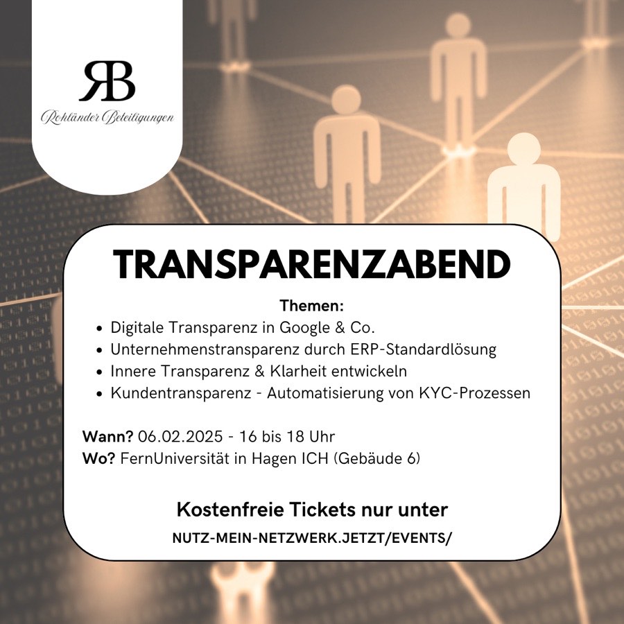 Einladung zum Transparenzabend am 6. Februar 2025