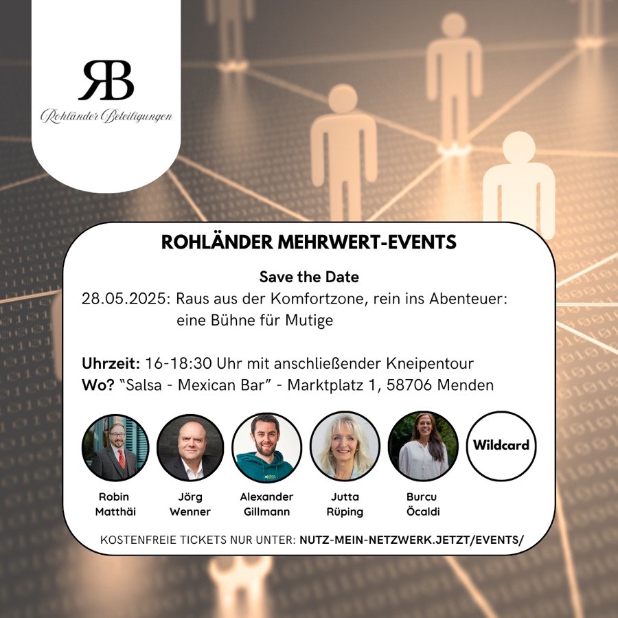 Einladung zum Rohländer Mehrwert-Event am 28. Mai 2025