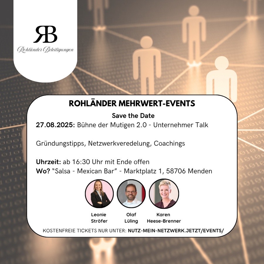 Einladung zum Rohländer Mehrwert-Event am 27. August 2025