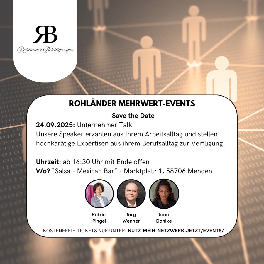 Einladung zum Rohländer Mehrwert-Event am 24. September 2025