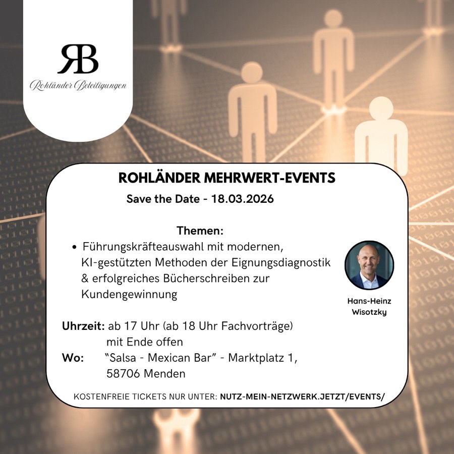 Einladung zum Rohländer Mehrwert-Event am 18. März 2026