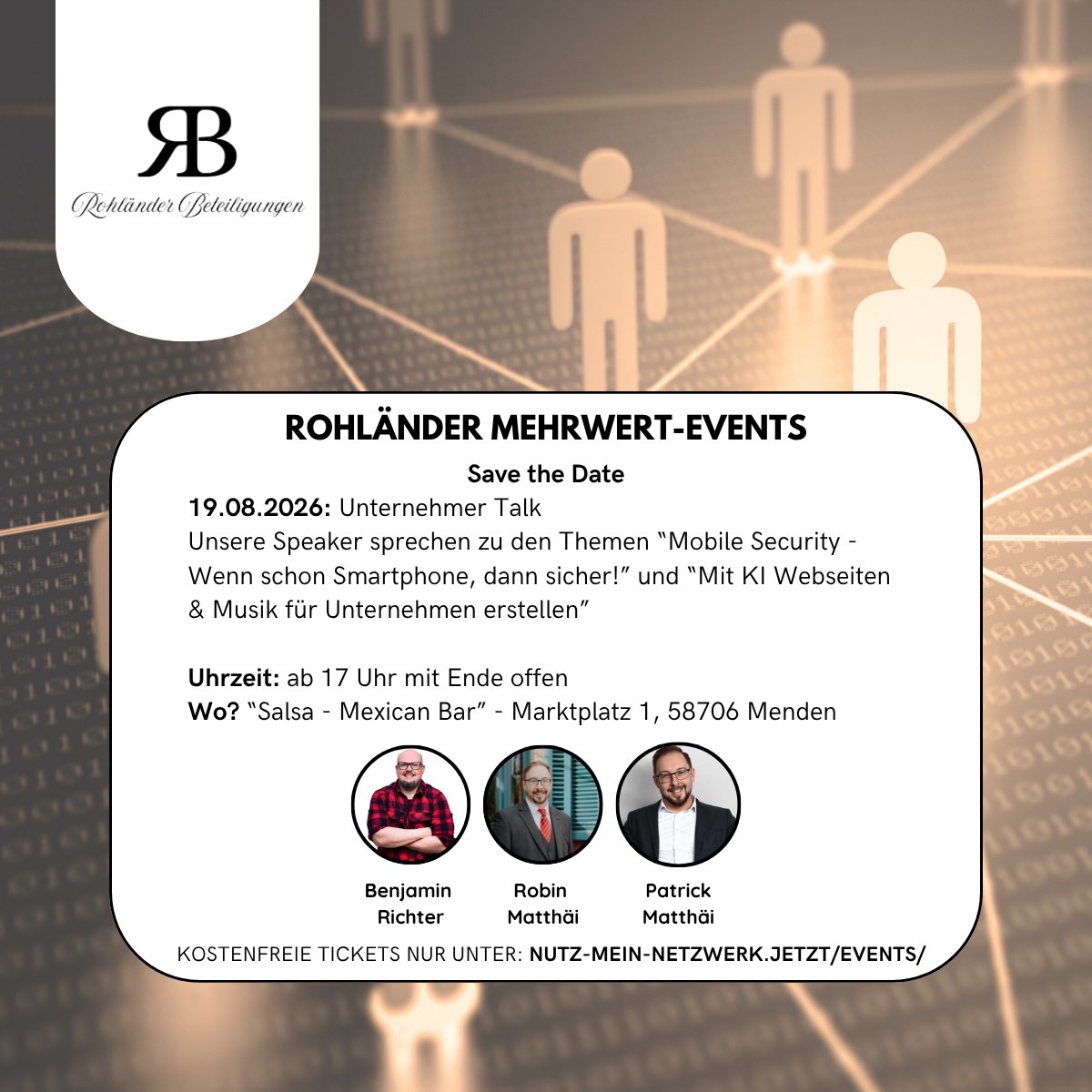Einladung zum Rohländer Mehrwert-Event am 19. August 2026